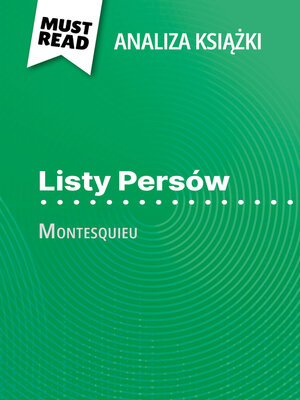cover image of Listy Persów książka Montesquieu (Analiza książki)